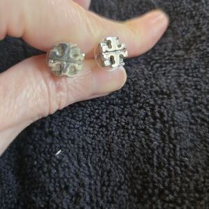Tory Burch Silver Stud Earrings